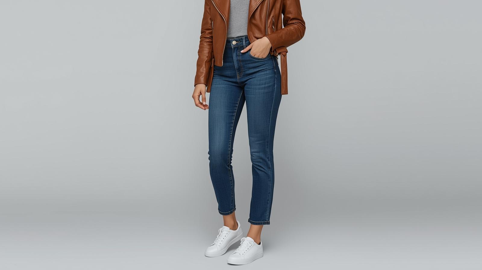 vaqueros y cuero marron