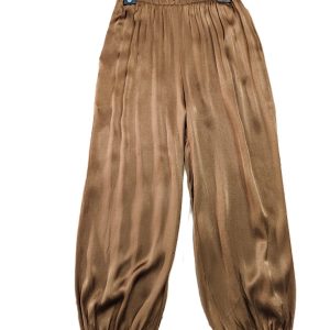Pantalón bombacho satén taupe
