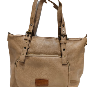 Bolso beige bolsillo