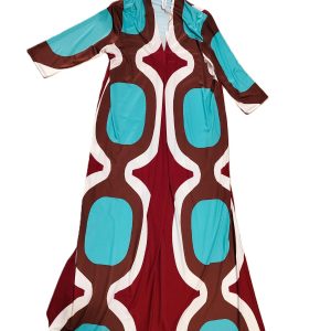 Vestido simétrico bordeux marron Ágatha