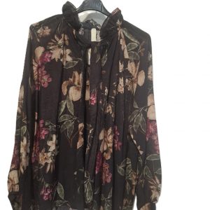 Camisa Rossi estampado marrón-fusia