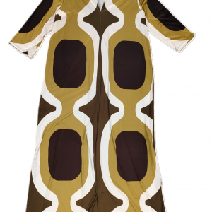 Vestido simétrico mostaza Ágatha