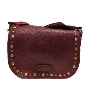 Bolso tachuelas burdeos