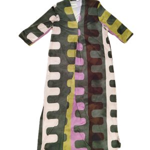 Vestido geométrico verde Elisa