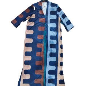 Vestido geométrico azul Elisa