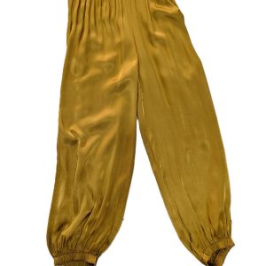 Pantalón bomber raso mostaza