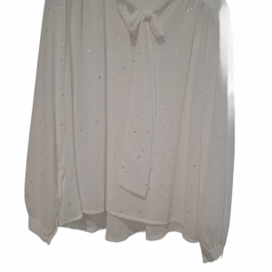 Blusa brillantina blanca