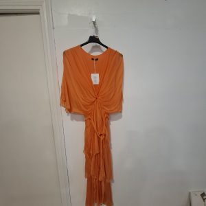 Vestido Seda Naranj