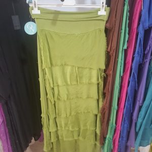 Falda Seda Verde claro