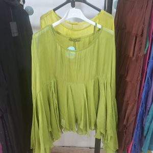 Blusa Seda Verde claro