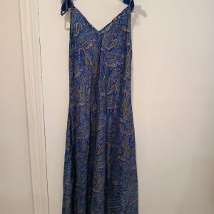 Vestido Ara Seda Azul