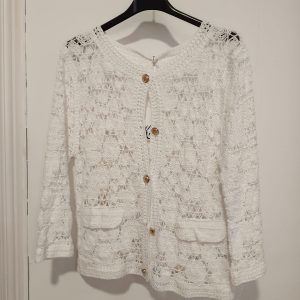 Chaqueta crochet blanco