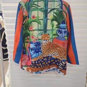 Chaqueta Rayas Naranja Azul