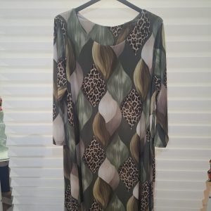 Vestido Verde Animal Print