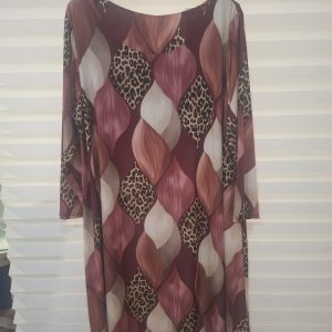 Vestido Bordeux Animal